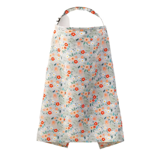 Floral-patterned apron on a white background